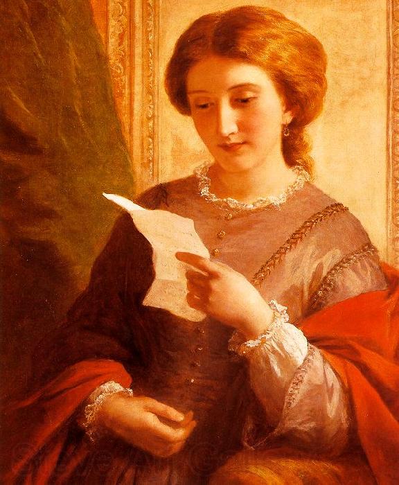 Alfred Chalon Girl Reading a Letter